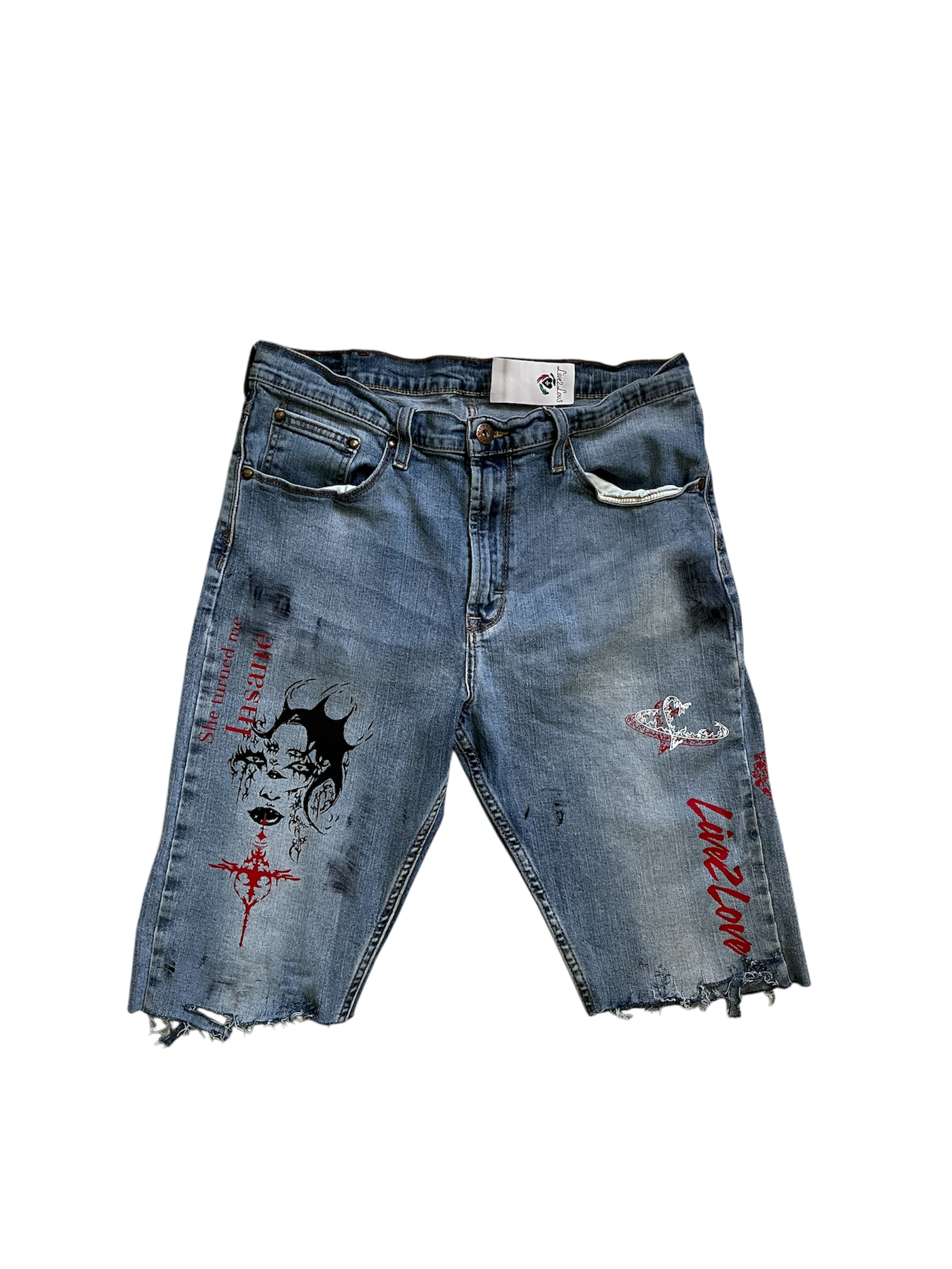 Punk Love Denim Shorts