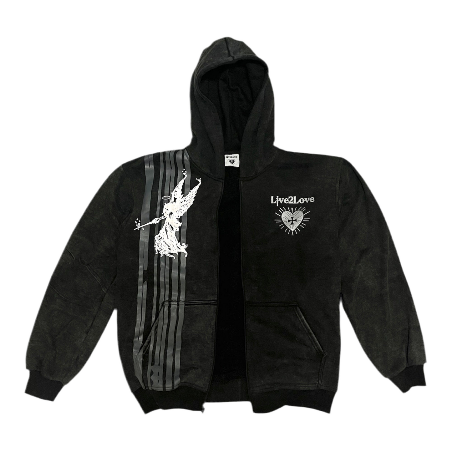 Zip Up Logo Hoodie