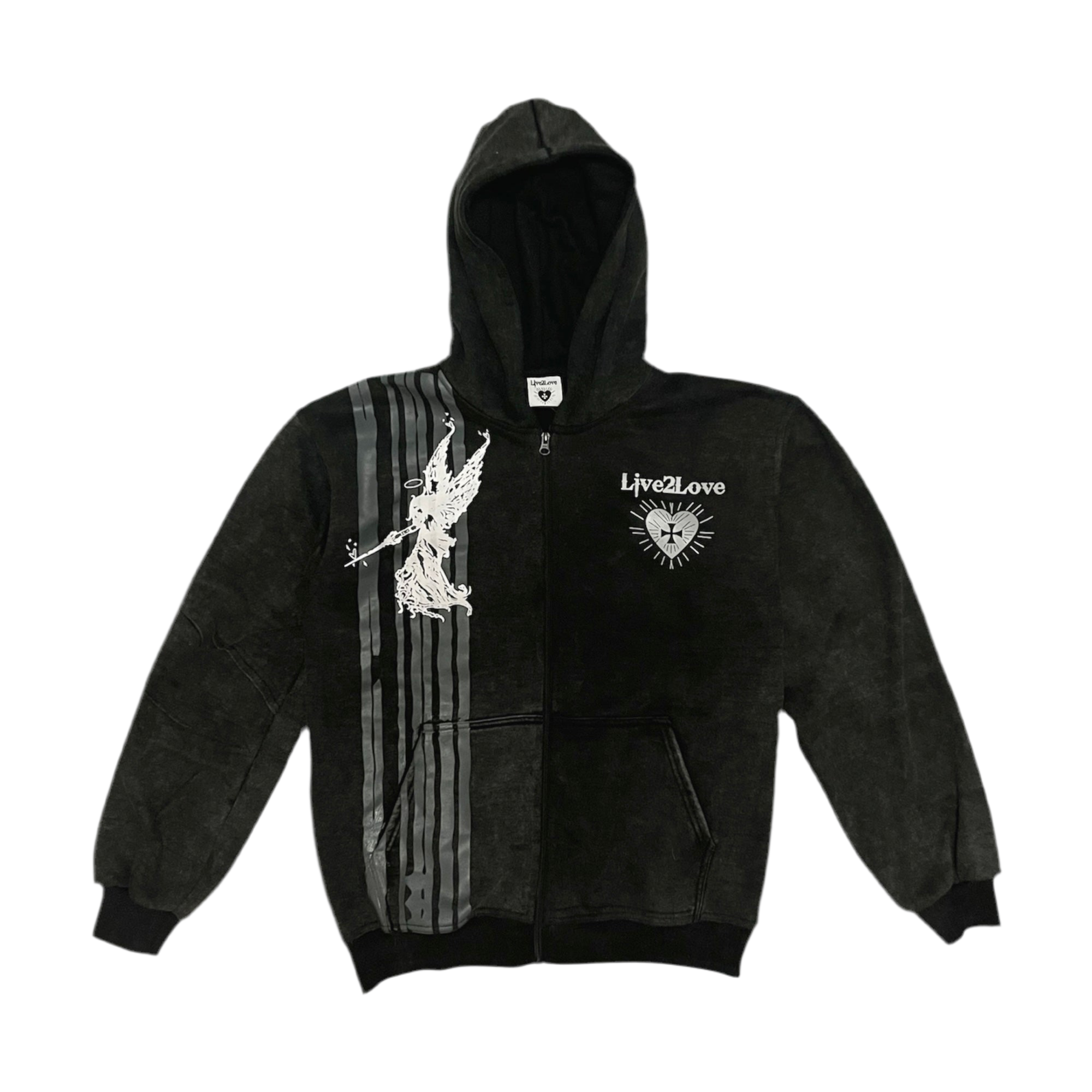 Zip Up Logo Hoodie