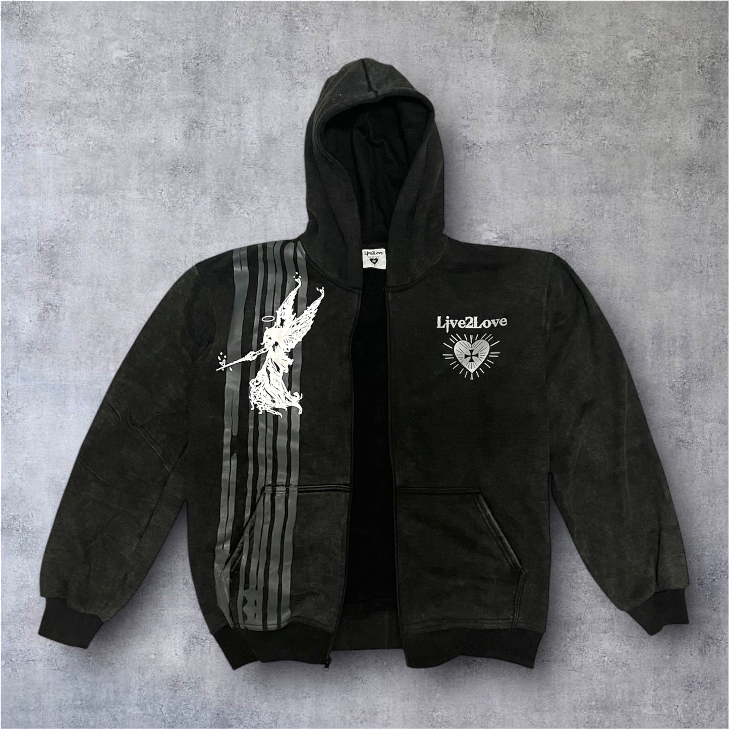 Zip Up Logo Hoodie