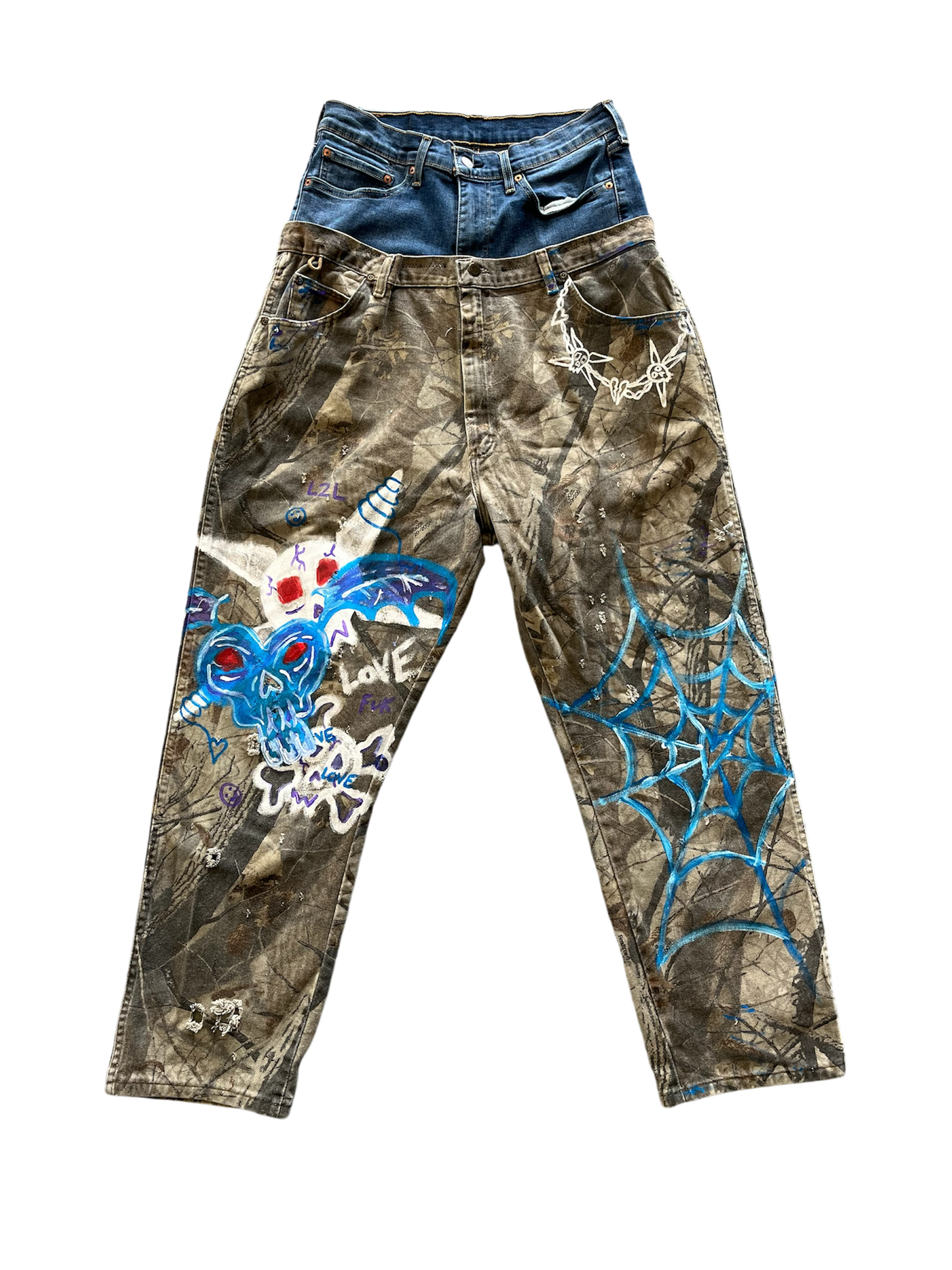 Double wasted camo pants