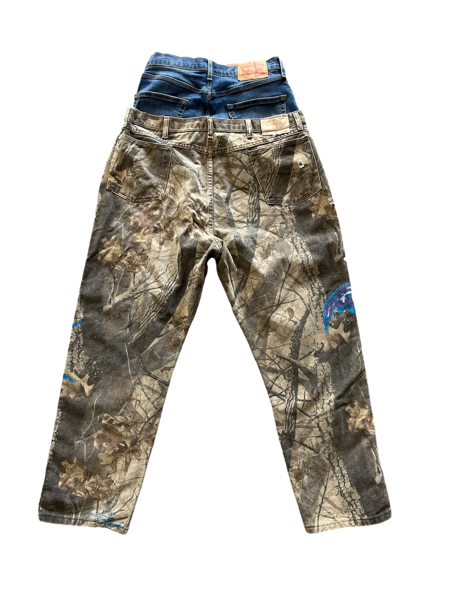 Double wasted camo pants