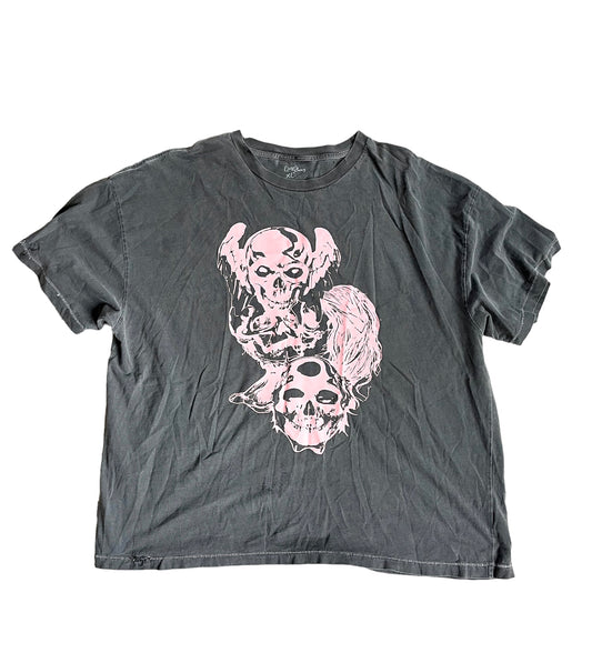 3 Skulled Graphic Tee