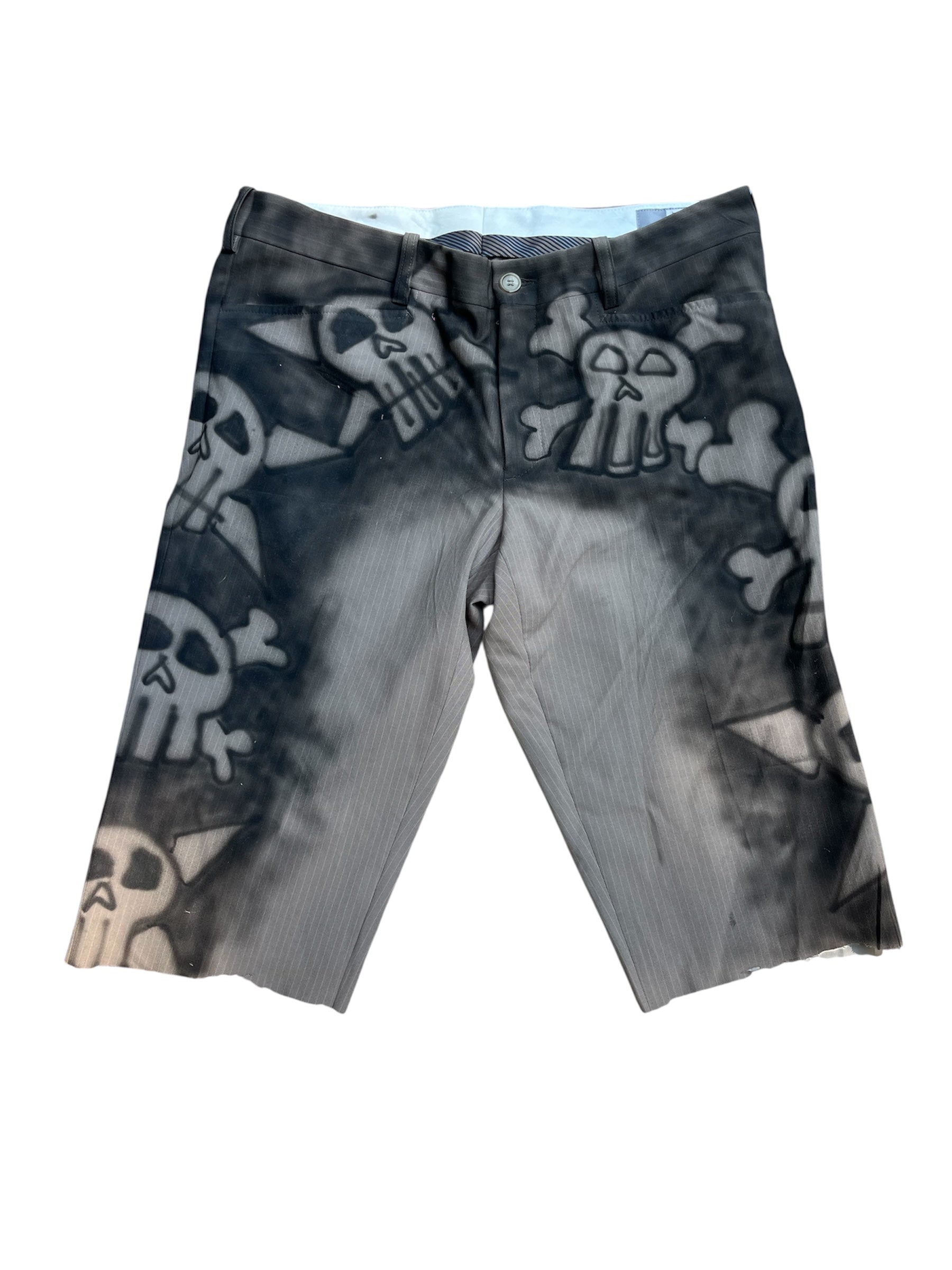 Pinstripe Skulls Shorts