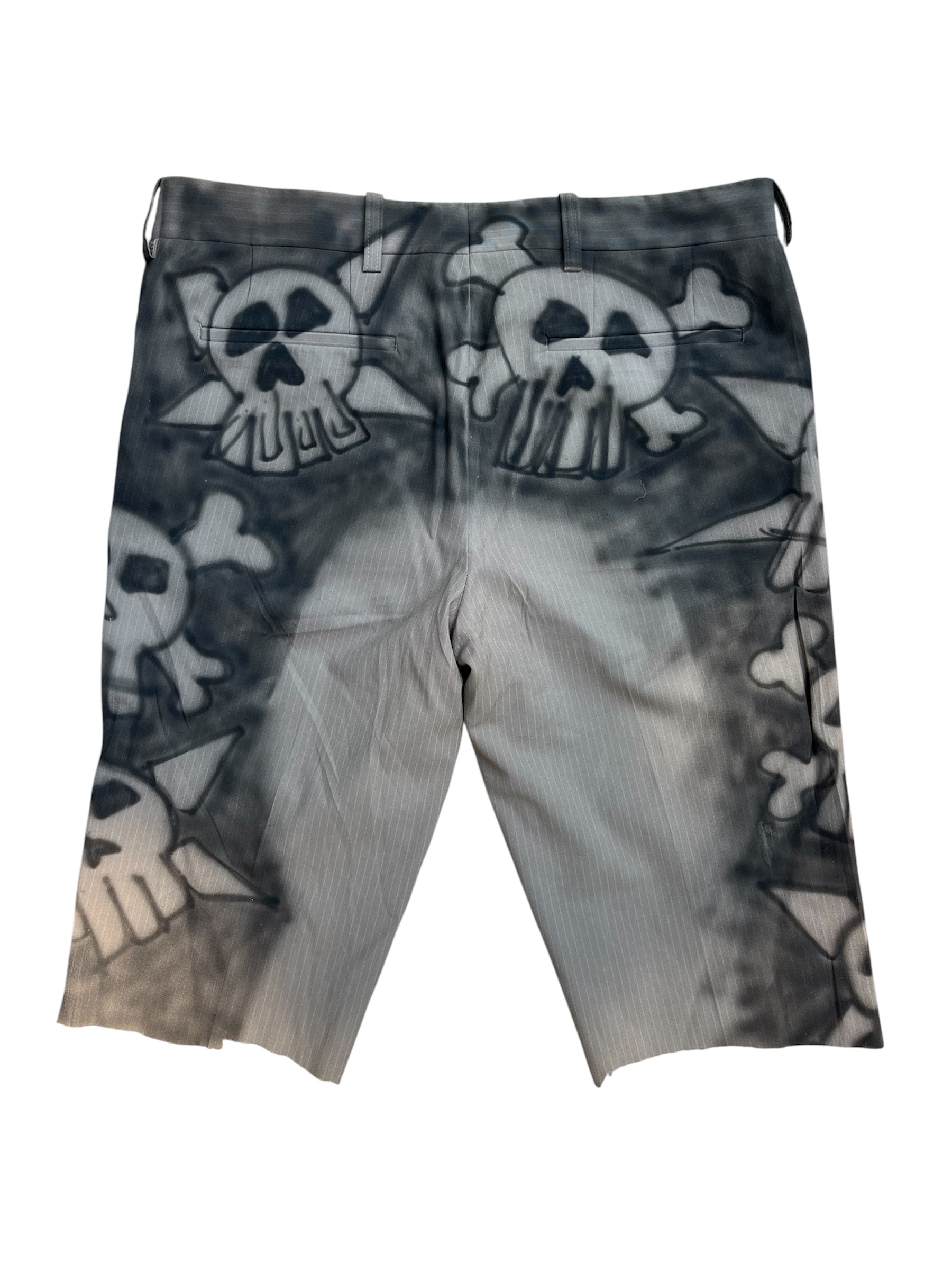 Pinstripe Skulls Shorts