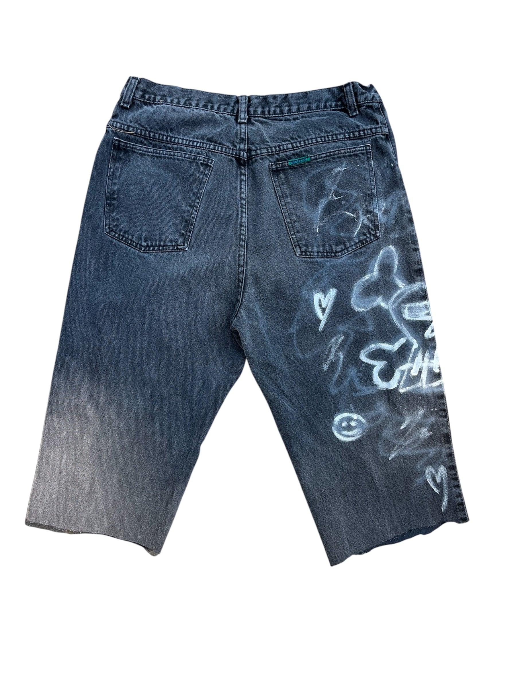 Hand painted skull denims