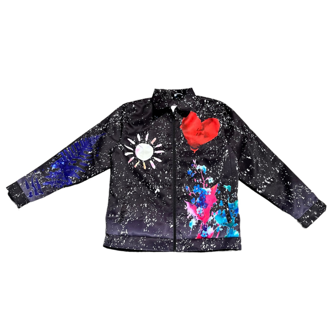 &quot;Watercolor&quot; Zip-up Jacket