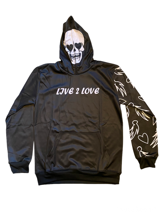 Live 2 Love Mask Hoodie